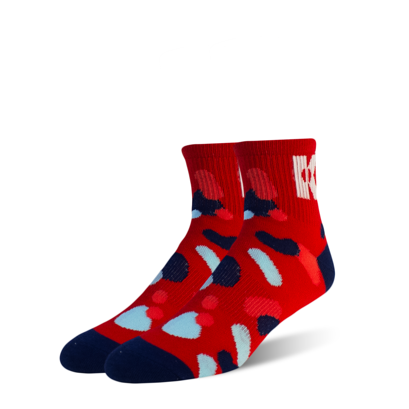 Custom Branded Sports 1/4 Crew Cotton Socks